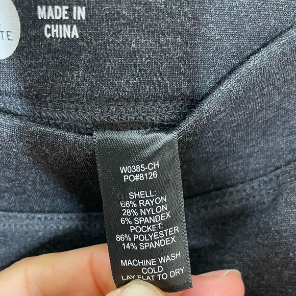 Betabrand Yoga Riding Dress Pants Zipper Pocket Ankle Tab Charcoal Gray XLP - Picture 6 of 6